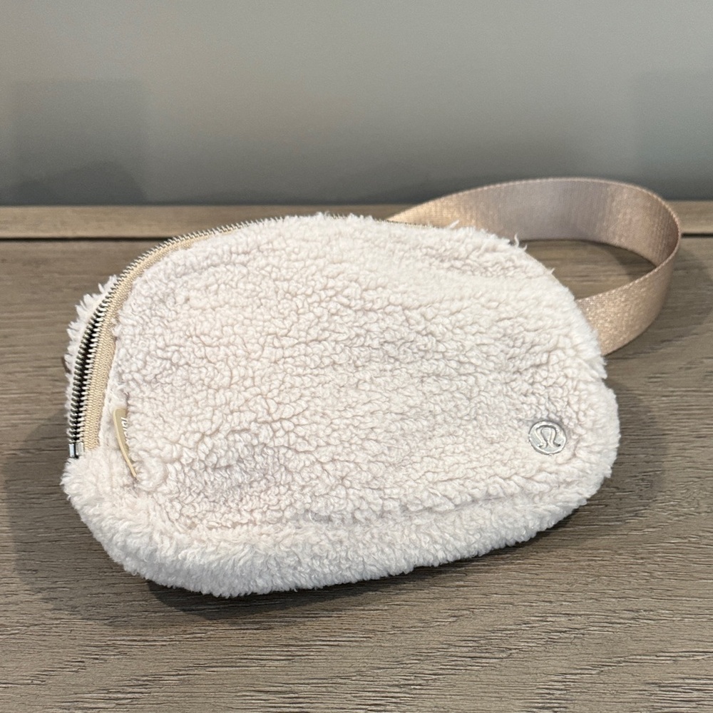 Lululemon Cream Sherpa Crossbody Bag